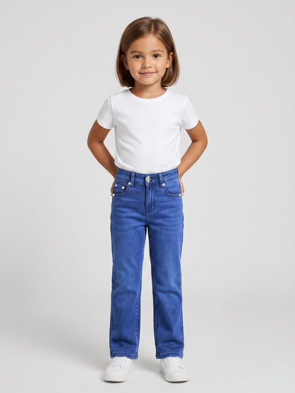 Dark Blue Straight Cut Jeans