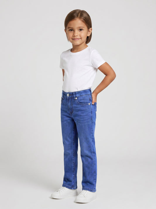 Dark Blue Straight Cut Jeans