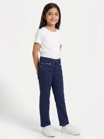 Dark Blue Stone Staright Jeans