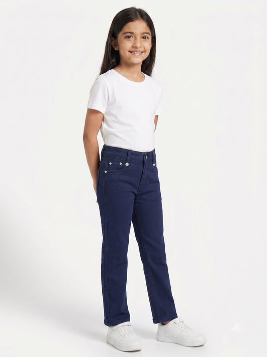 Dark Blue Stone Staright Jeans
